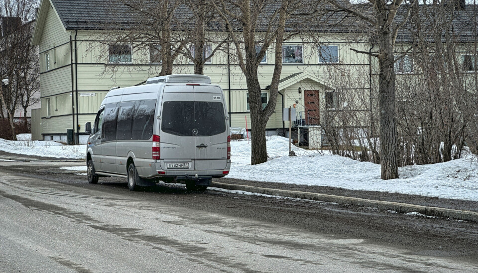 Автобус в Киркенесе в ожидании пассажиров. Фото: Денис Загорье