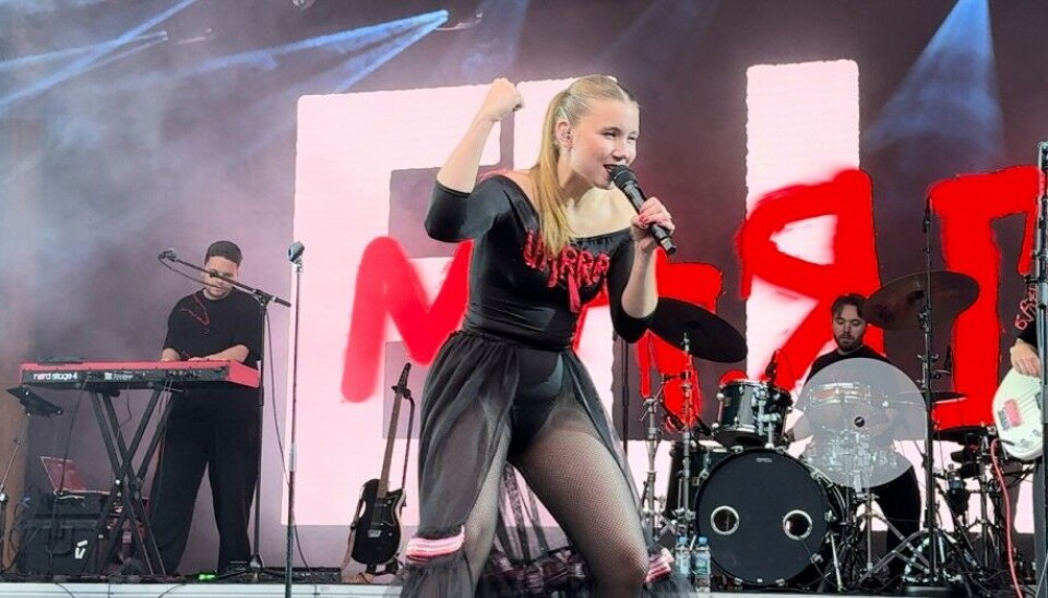 Элла Мари выступает на концерте на фестивале Riddu Riddu. Фото: Олеся Кривцова