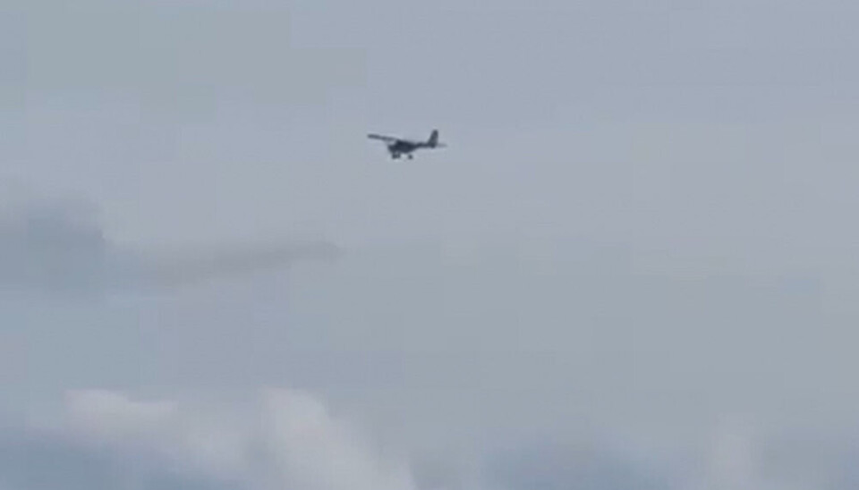 Дрон, сбитый, предположительно, возле авиабазы 'Оленья' в Мурманской области в августе 2024 года. Фото: скриншот видео из телеграм-канала Виолетты Грудиной