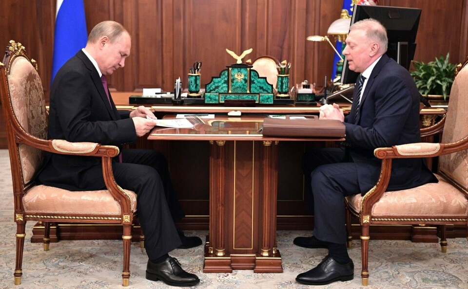 Встреча главы «Русской платины» Мусы Бажаева с Владимиром Путиным в Кремле в 2019 году. Фото: Kremlin.ru