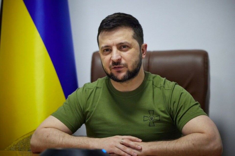 Президент Украины Владимир Зеленский выступает перед норвежским Стортингом. Фото: President.gov.ua