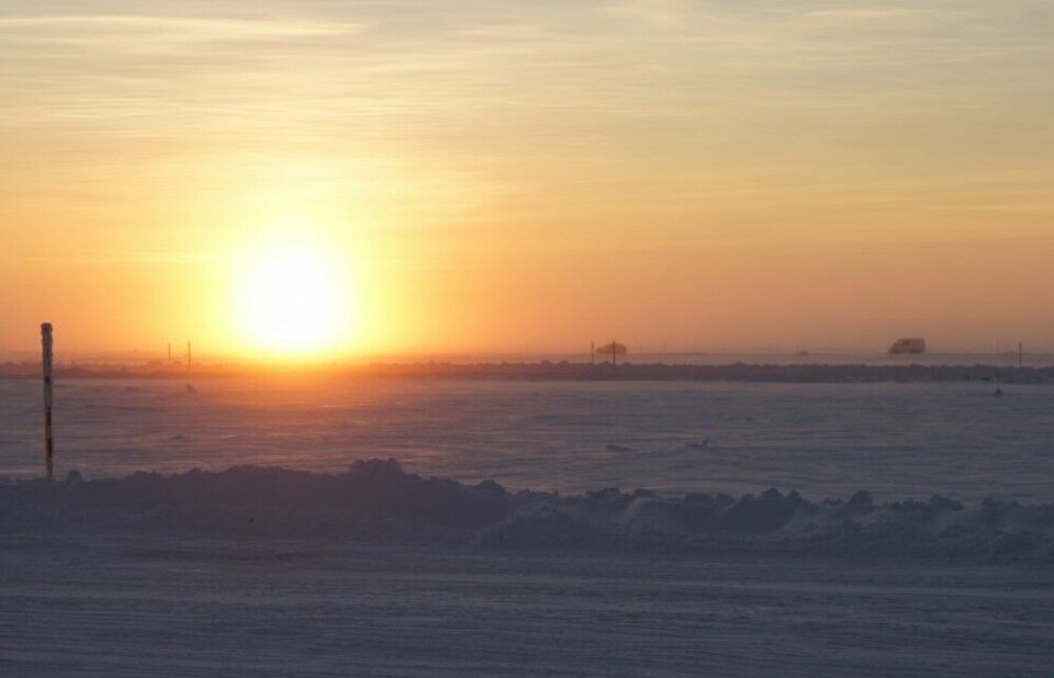 Arctic cold on the Ob River. Photo: Atle Staalesen