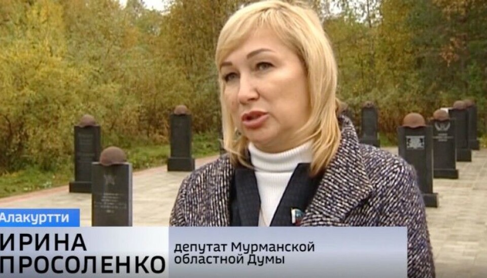 Irina Prosolenko is member of the Murmansk regional Duma. Screenshot from video