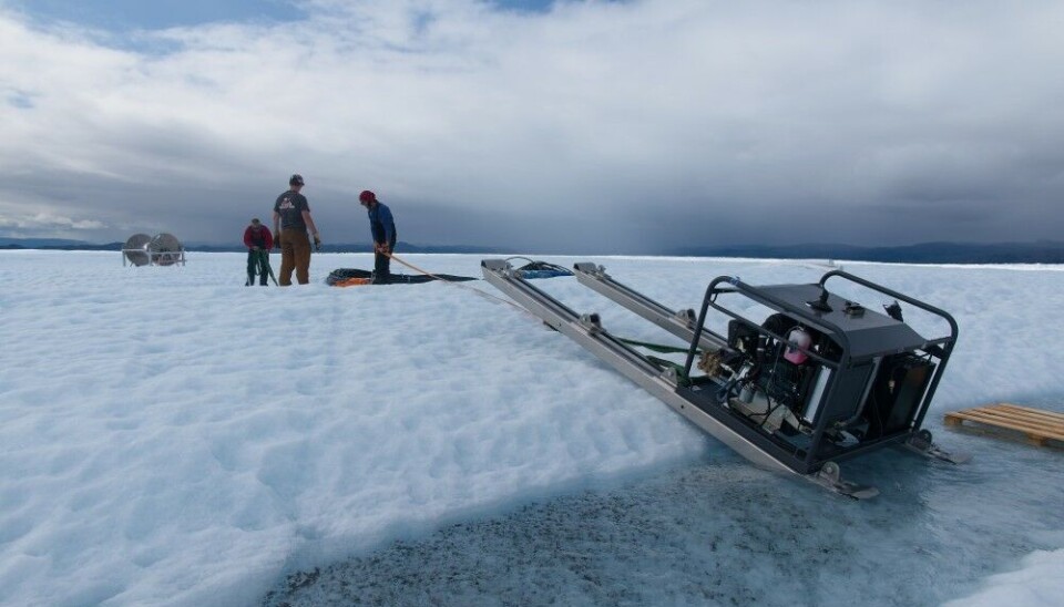 Scientists developed novel ways to maneuver heavy equipment around the ice sheet. Photo: Henry Patton