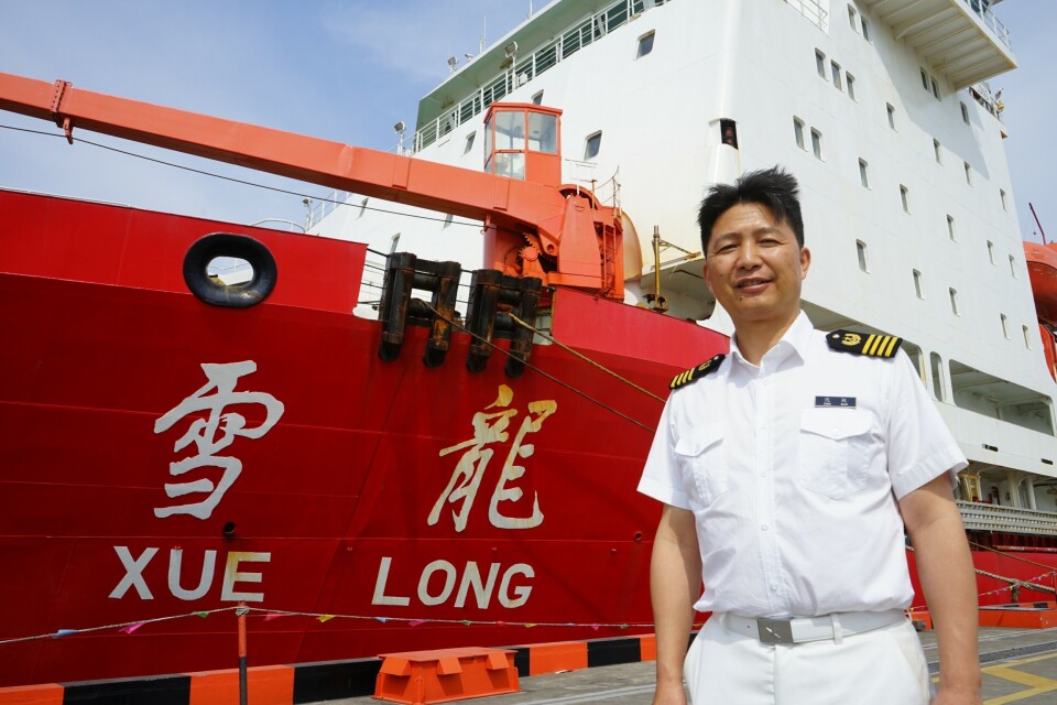 Shen Quan is Captain on Xue Long, China’s largest research icebreaker. Photo: Thomas Nilsen