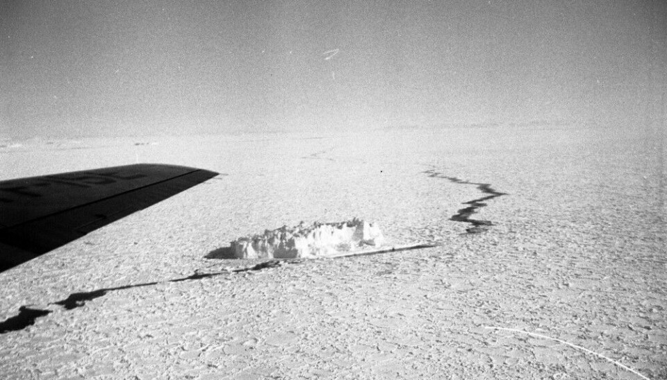 Five weeks of searching yielded no trace of the five missing boats. This photo was taken from an aircraft during the search operation in April 1952. Photo: Ishavsmuseet, Brandal