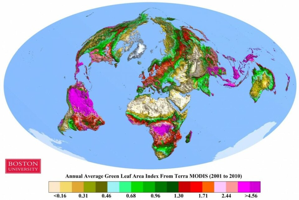 Carbon emissions have made the world a greener place, which has a cooling effect – but it’s not enough