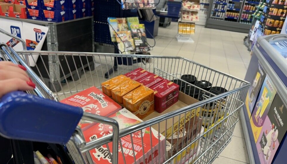 Galina from Murmansk has a lot of ice-cream in her shopping cart. Photo: Elizaveta Vereykina