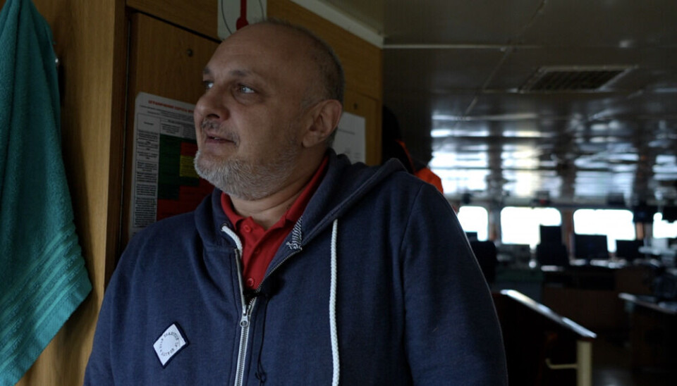 Fishmaster Vladimir on bord “Yantarny” ship in the harbour of Kirkenes. Photo by: Elizaveta Vereykina