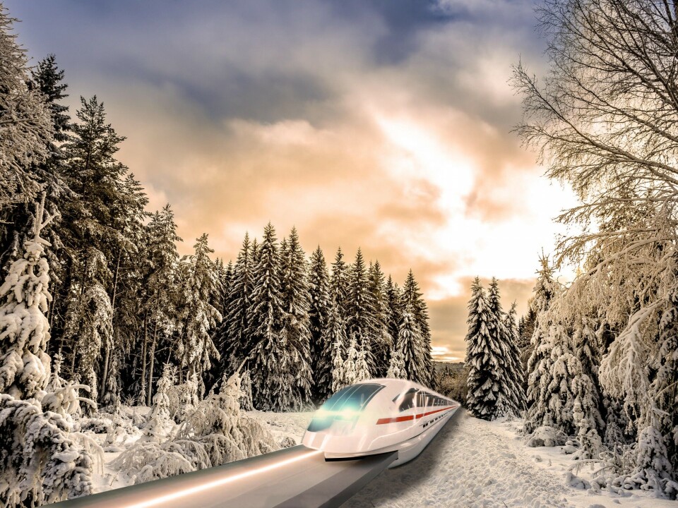 A high-tech version of the 2004-film “Polar Express” - now in the form of a monorail will connect Rovaniemi airport and the existing Santa Claus village with the new winter theme park. Illustration: Republic of Santa Claus