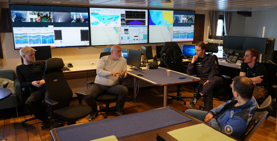 How to use drones for Arctic nuclear emergency operations was discussed by the participants on board “Helmer Hanssen” on the voyage to Svalbard. Photo: Thomas Nilsen