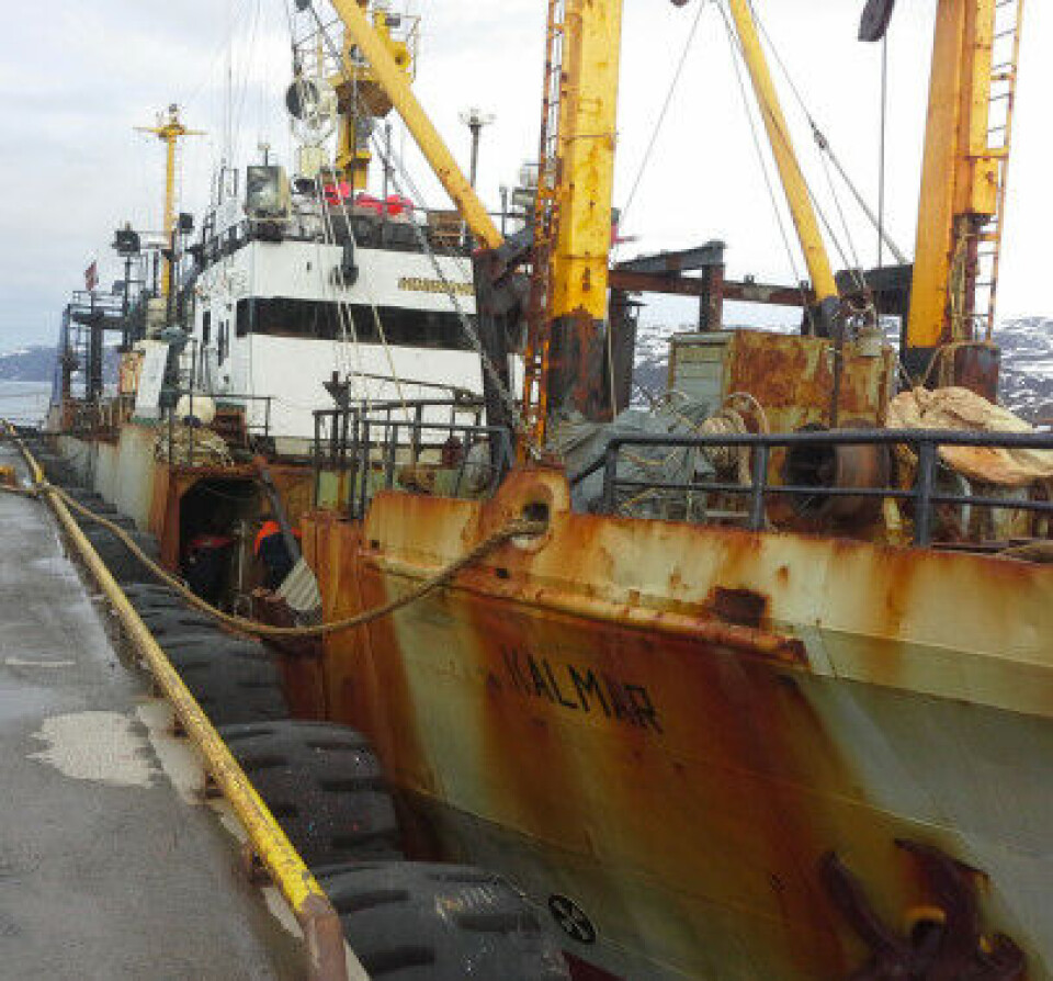 WORN OUT VESSEL: The 2015 photo of the snow crab boat “Kalmar”.