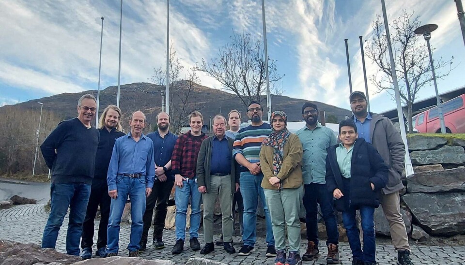 Part of the group involved in establishing the research station at Fagernesfjellet.