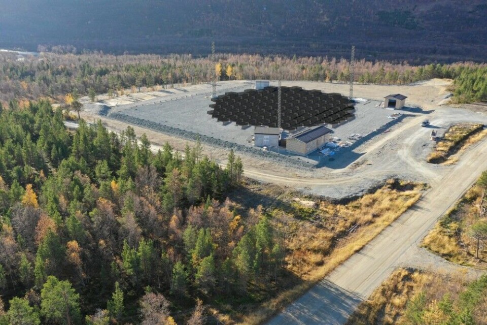 Illustration of the future EISCAT 3D being constructed in Skibotndalen in Norway. Image © EISCAT Scientific Association