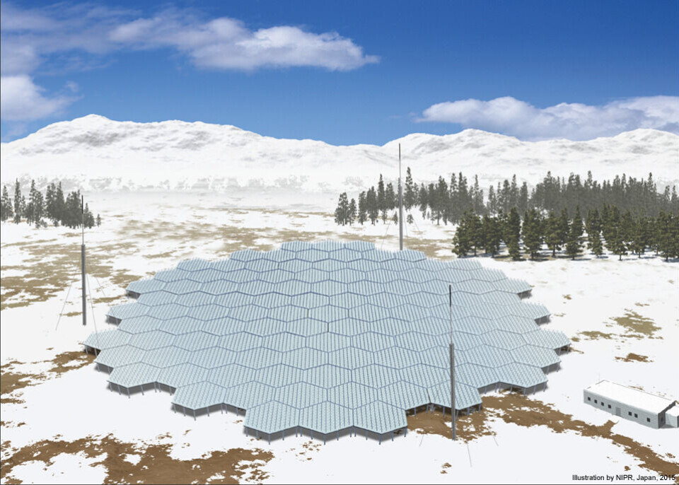 Illustration of EISCAT 3D radars that will be constructed between 2022 and 2023 in Skibotndalen in Norway, Kaiseniemi in Sweden, and Karesuvanto in Finland. Image © EISCAT Scientific Association