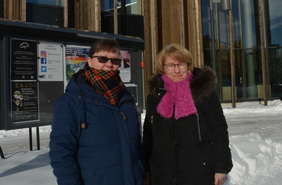 Jaana Seipiharju (left) and Marja Männistö promote local development in Inari. Photo: Atle Staalesen