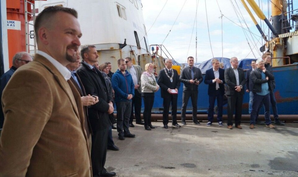OFFICIAL OPENING: The opening of the Seagourmet crab factory in Båtsfjord on June 10, 2015. Far left is factory’s founder Peteris Pildegovics. To the right of him (in dark clothes) is Indulus Abelis, then Latvia’s ambassador to Norway. Mayor Geir Knutsen is in the middle (with a chain of office). The boat is «Saldus». Photo: Andrei Kazakov.Andrey KazakovHAPPY DAYS: Everything was just idyllic in Båtsfjord when the new crab factory opened. Here from the opening day. Photo: Andrey KazakovCORPORATE RESPONSIBILITY: The owner of the crab factory was quick to emphasize the social responsibility the factory had in Båtsfjord. Among other things, it has sponsored two playgrounds. Photo: Hans Arne VedlogJOBS ARE STILL AVAILABLE: There are still jobs available on «Saldus», even though the snow crab fishery is closed. This photo was taken in September 2018. Photo: Hans Arne VedlogABANDONED: A rusty «Pavel Kopytin», owned on paper by the Russian company Albakor Prim, is one of the three remaining snow crab vessels in Båtsfjord. Its engine has been removed and the owners are nowhere to be found. Photo: Hans Arne VedlogLEGAL BATTLE: «Senator» is still laid up in Båtsfjord. She was detained for illegal fishing in January 2017, but the ship owner challenges Norwegian sovereignty over snow crab and has taken the case to the Supreme Court. Photo: Hans Arne VedlogHans Arne VedlogREADY FOR NEW VOYAGE: Seagoumet Norway has 57 million in debt and 21 million in negative equity. And almost nothing happens at the factory now. It is the buyers of snow crabs in the US and Japan that finance this, says main owner Kirill Levanidov. Photo: Hans Arne VedlogSHOCKED MAYOR: - I am shocked by what has transpired. I have never seen anything like it. We were not aware of anything like this, says Mayor Geir Knutsen after seeing the employment contract for «Saldus». Photo: Hans Arne Vedlog