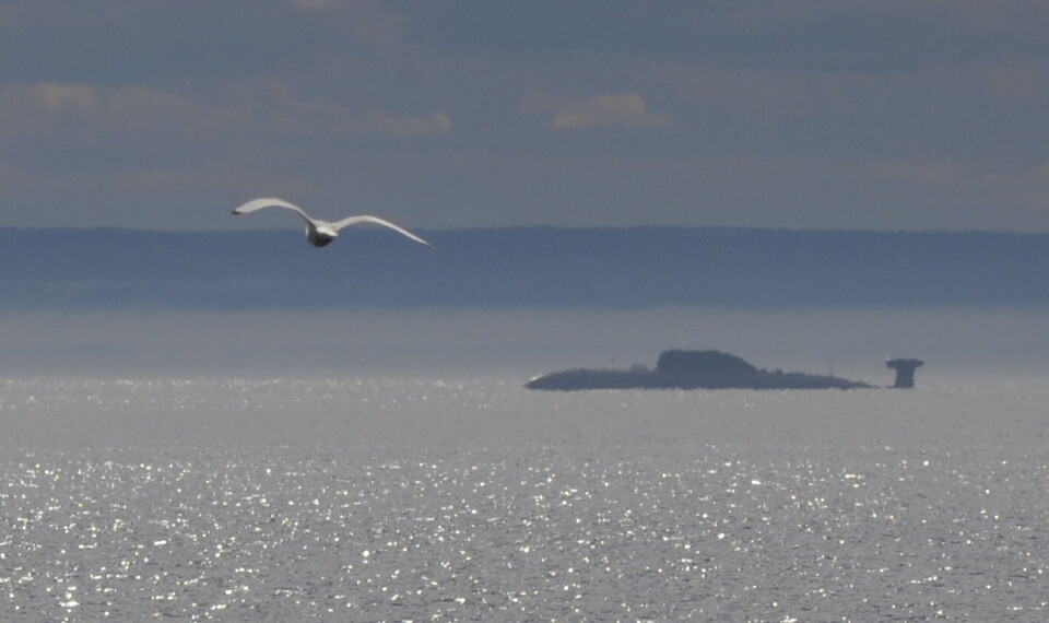 Akula-class submarine in the Barents Sea. Photo: Thomas Nilsen