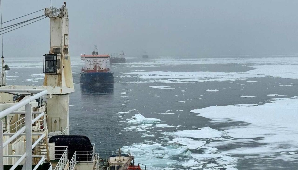 Ships escorted through icy waters on Northern Sea Route.