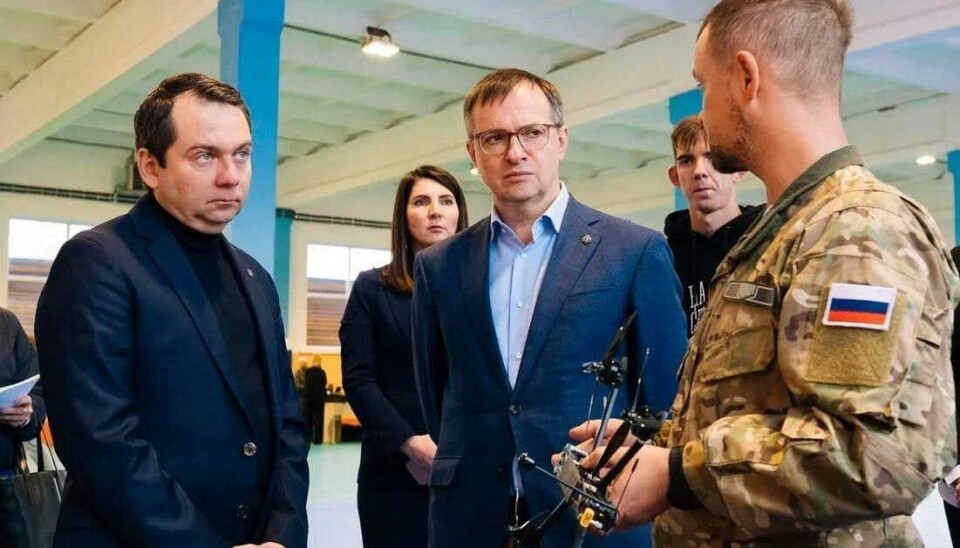 Vladimir Medinsky (center) in Murmansk.