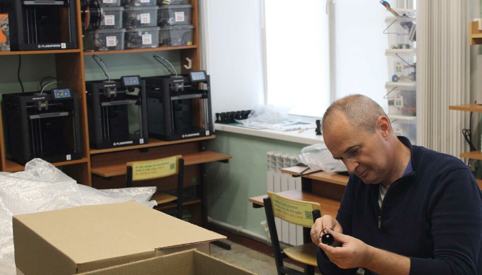Denis Koposev is in charge of production grenade component production at high school No 24 in Arkhangelsk.