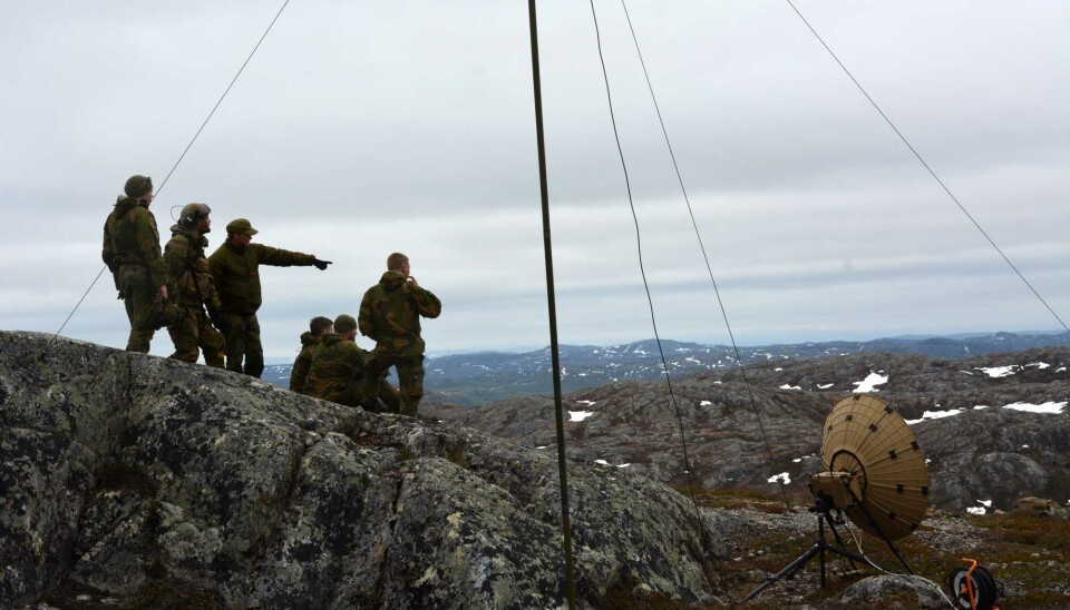 Norwegian soldiers near the border to Russia.