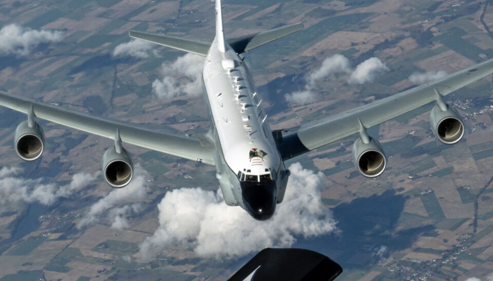 RC-135W Rivet Joint is a electronic surveillance aircraft with sensors picking up electronic emissions from communications, radar and other systems.