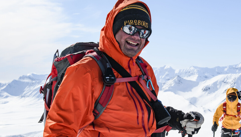 Andrey Yakunin during a ski trip in the mountains.