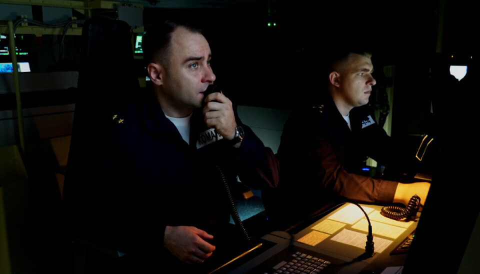 From the weapons control room onboard Russian frigate Admiral Kasatonov somewhere in the Barents Sea.
