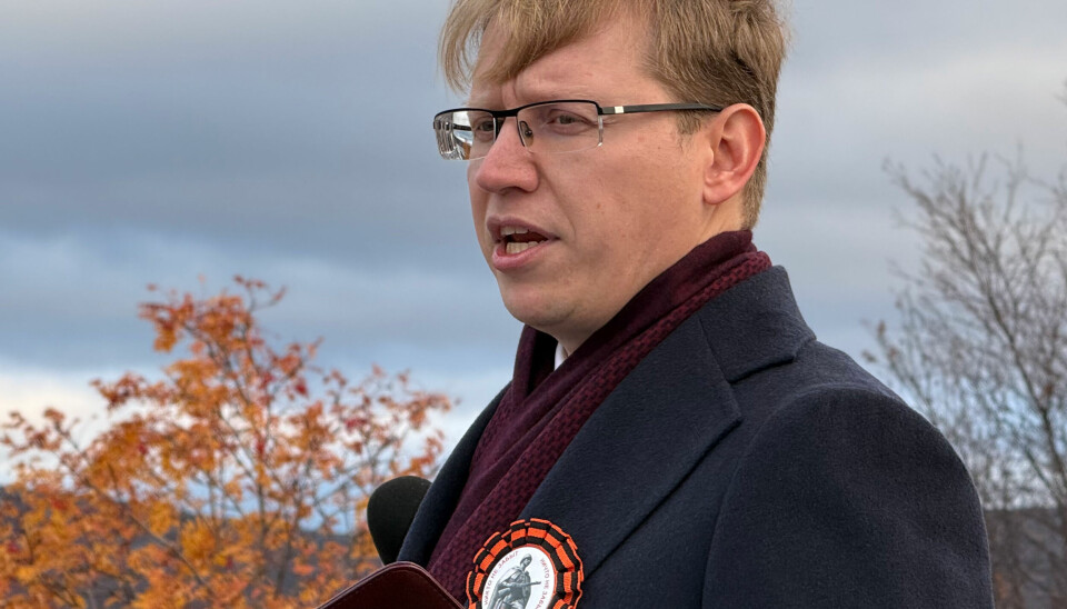 Nikolai Konygin was wearing the St. George's ribbon, a symbol associated with support to the ongoing war against Ukraine.