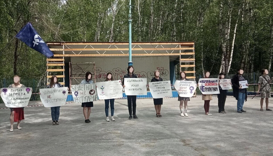 From a 2023 protest against the ban on “childfree propaganda” in the Chelyabinsk region.