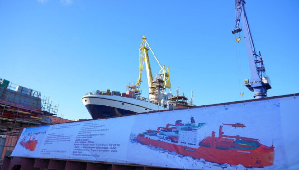 The ship's construction was launched in St Petersburg.