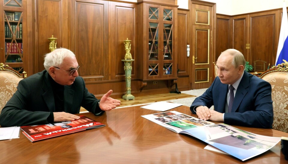 Putin meeting Karen Shakhnazarov, general director of the Mosfilm