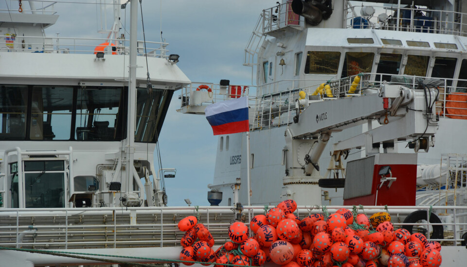 Russian ships in Norwegian waters.