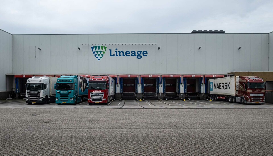 A coldstore at the port in Velsen. Here the frozen fish is temporarily stored and then transported throughout Europe.