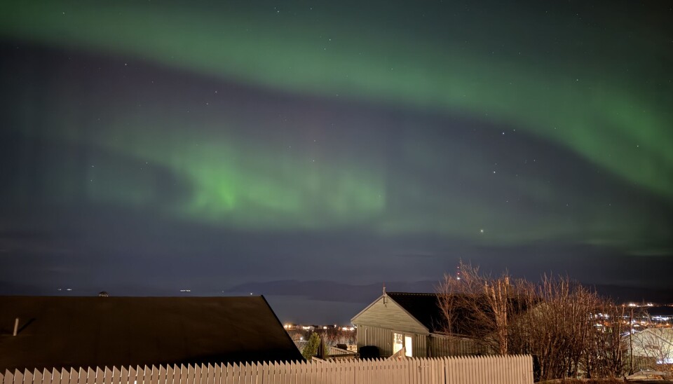 Aurora borealis in Kirkenes, northern Norway. Many people stay in the north because of the beautiful nature.