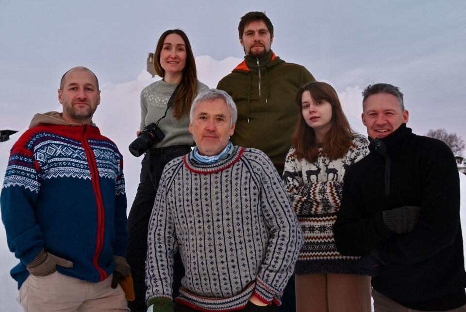 Команда журналистов Barents Observer. Слева направо: Денис Загорье, Елизавета Верейкина, Томас Нильсен, Георгий Чентемиров, Олеся Кривцова и Атле Стаалесен.