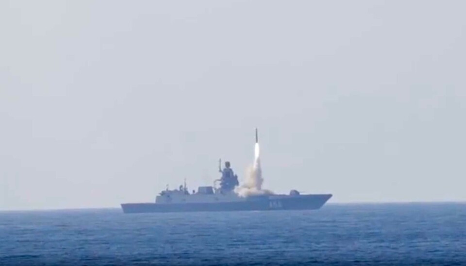 In sign of support of Syria's Bashar al-Assad, Northern Fleet frigate Admiral Gorshkov fires Tsirkon missile in the east Mediterranean near the coasts of Turkey and Cyprus
