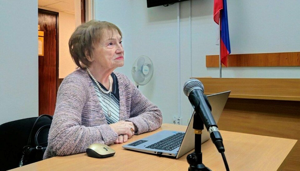 Veteran of the Ministry of Internal Affairs Tatyana Savinkina in the Petrozavodsk court, where she was tried for 'discrediting' the Russian army.