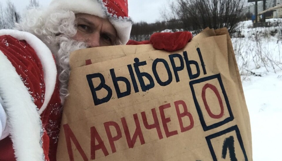 Leonid Larichev is the Father Frost of Ukhta, Komi Republic.