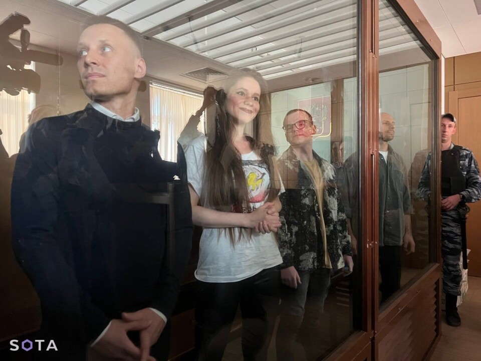 Journalists Konstantin Gabov, Antonina Favorskaya, Artem Kriger, and Sergey Karelin.
