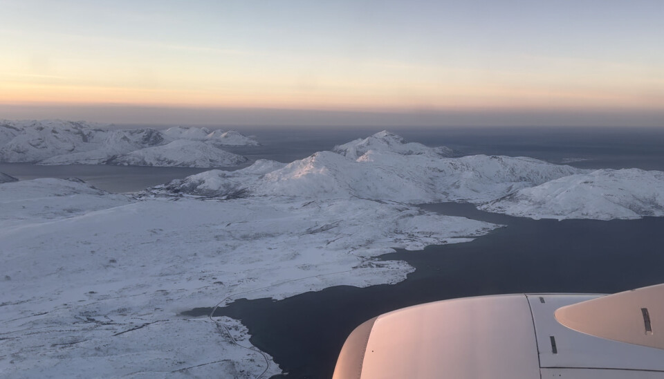 If it is not polar night, passengers flying over northern Norway will see some of the most picturesque scenery in the world.