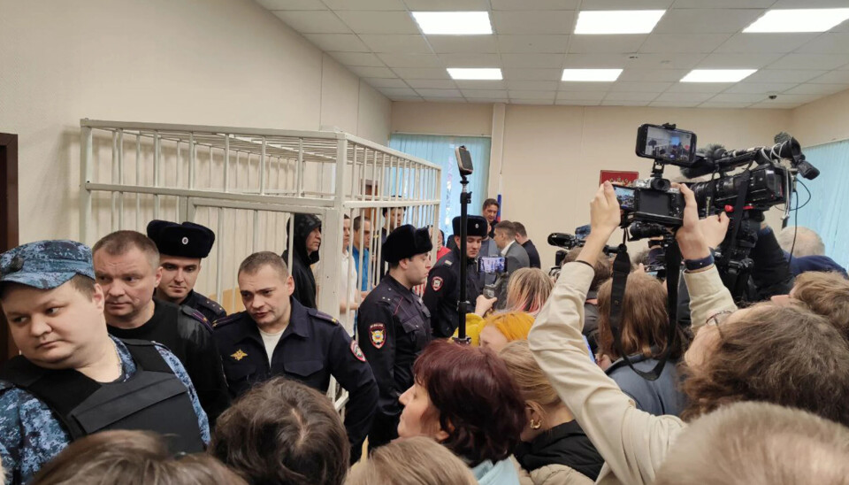 Journalists were allowed into the courtroom just for a few minutes to take pictures.