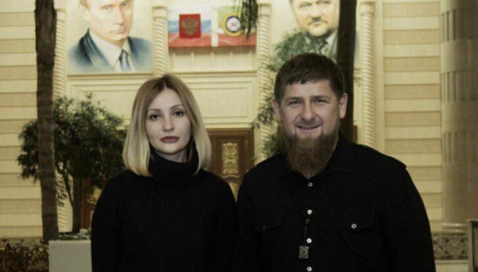 Anastasia Kashevarova with Ramzan Kadyrov in 2018.