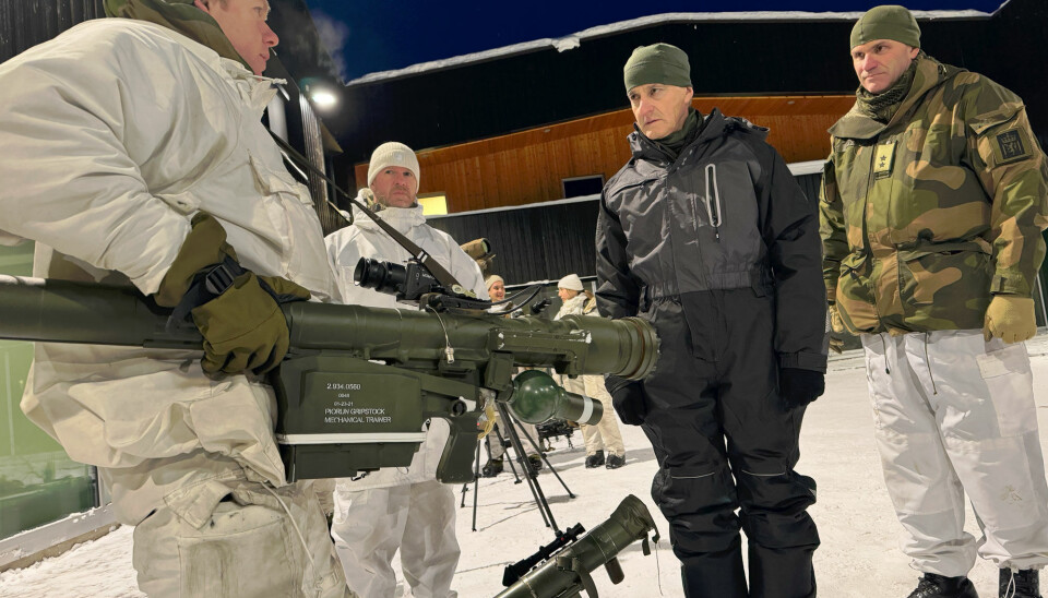 Army Chief Major General Lars Lervik together with Prime Minister Jonas Gahr Støre and Chief of the Finnmark Land Defence Jørn Qviller.