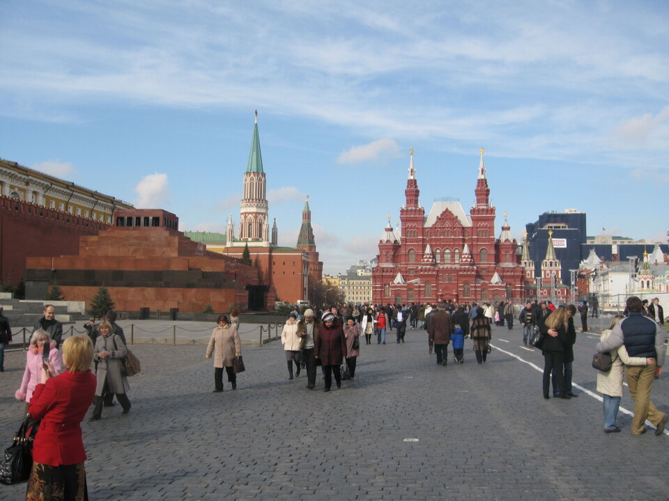 The Red Square in Moscow.