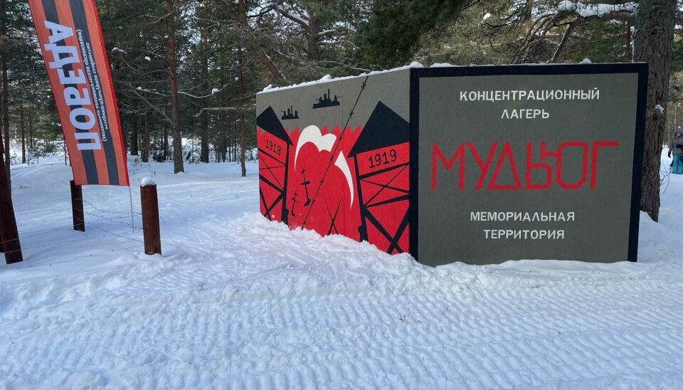 The prisoner camp on island of Mudyug is presented as a 'concentration camp' run by British forces.