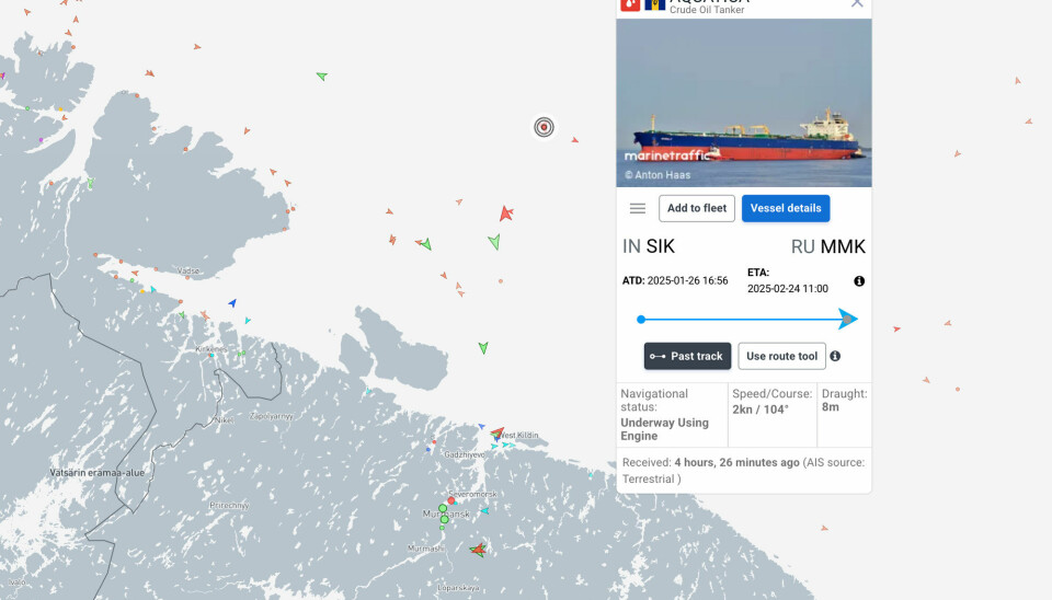 Tanker Aquatica is sanctioned by the US and might also be on the updated sanction list of the EU.
