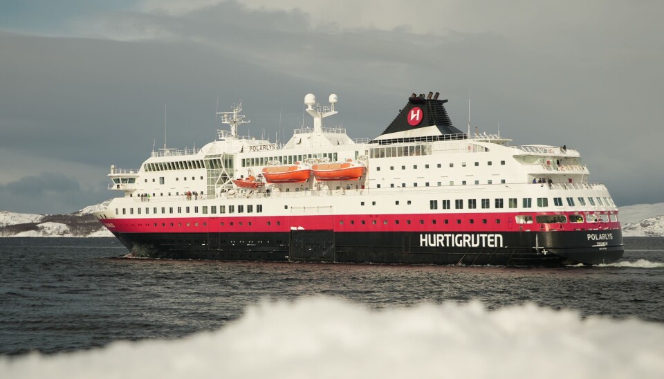Hurtigruten coastal liner in the harbour of Kirkenes