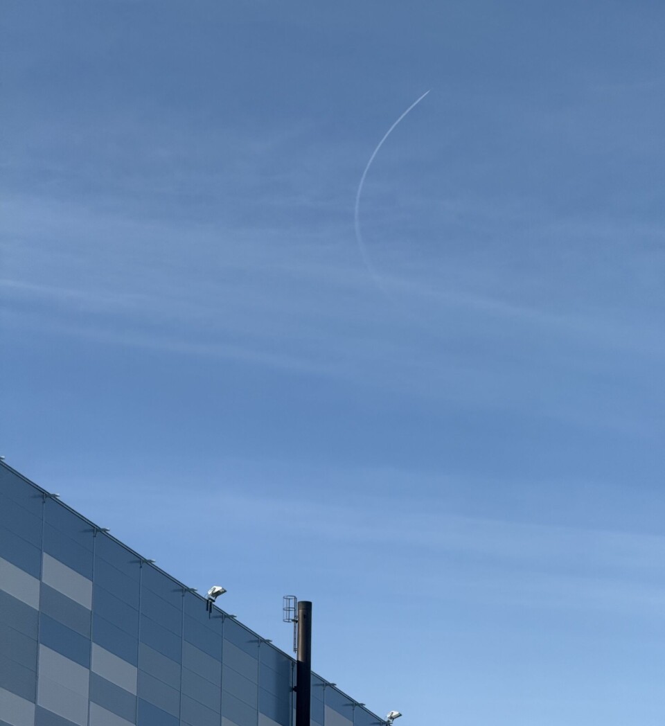 F-35 flying over the KIMEK yard in Kirkenes.
